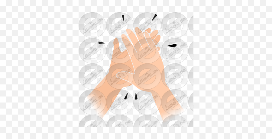 Clap Stencil For Classroom Therapy - Sign Language Emoji,Clap Clipart