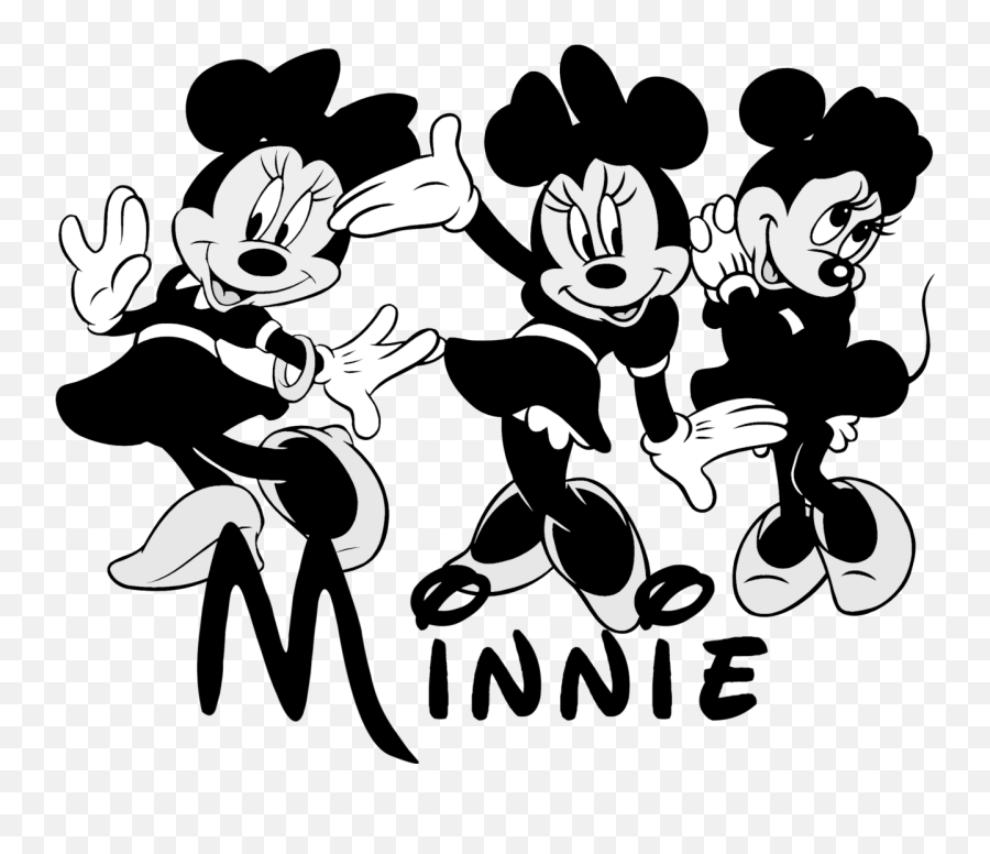 Minnie Logo Black And White - Minnie Emoji,Minnie Logo