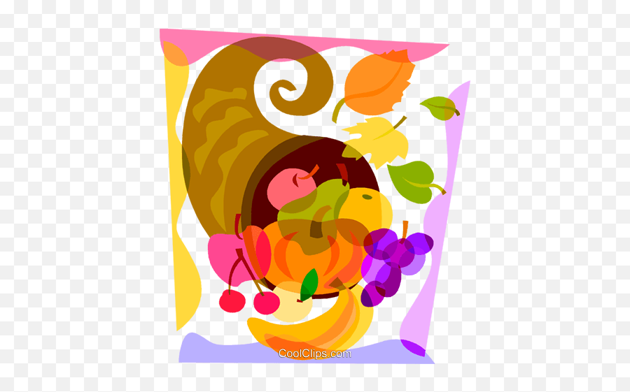 Cornucopia Royalty Free Vector Clip Art Illustration - Decorative Emoji,Cornucopia Clipart