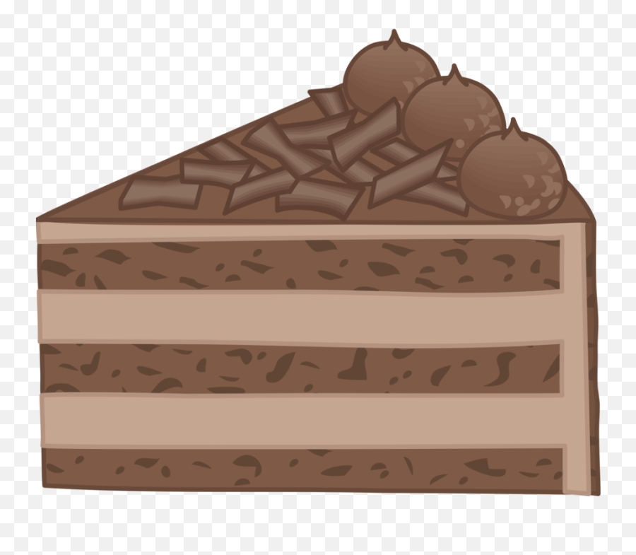 Chocolate Cake Piece Png Clipart - Slice Of Chocolate Cake Clipart Png Emoji,Cake Clipart