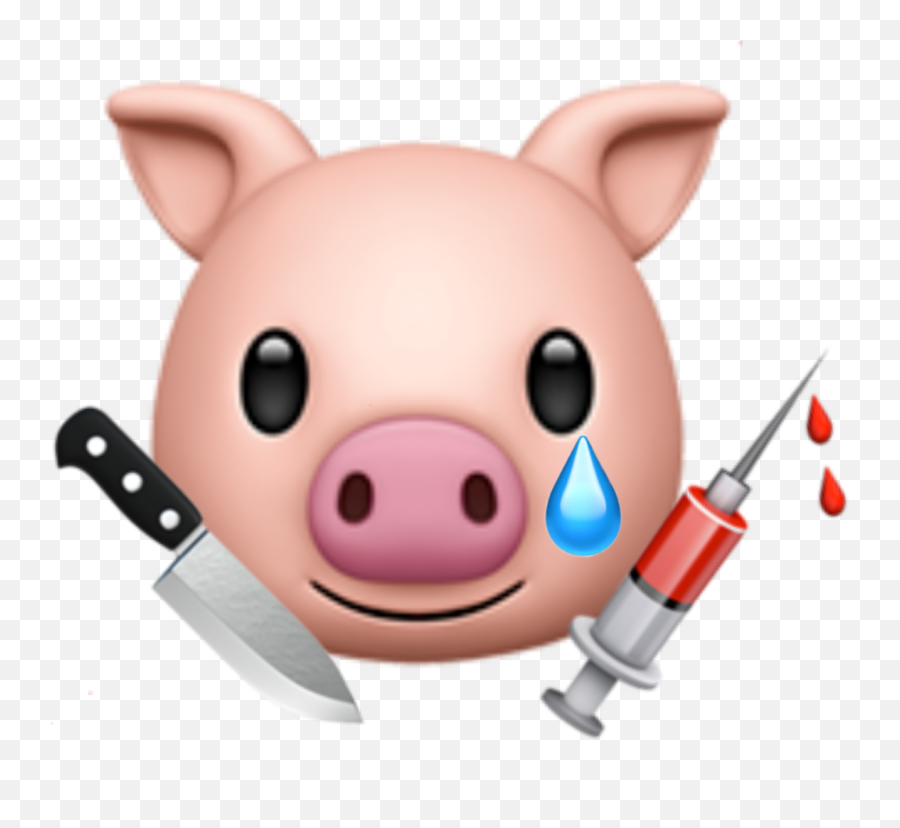 Scarycreepyemojipig Sticker By Emoji,Pig Emoji Png