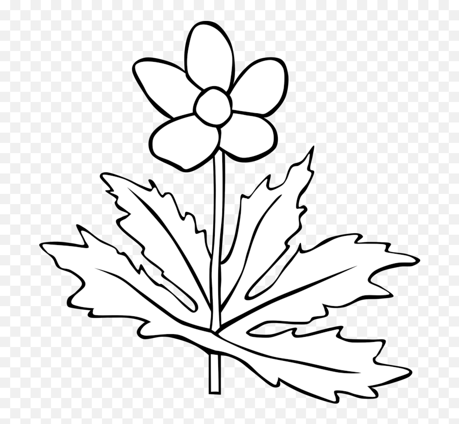 Line Artplantflower Png Clipart - Royalty Free Svg Png Emoji,Daisy Flower Png