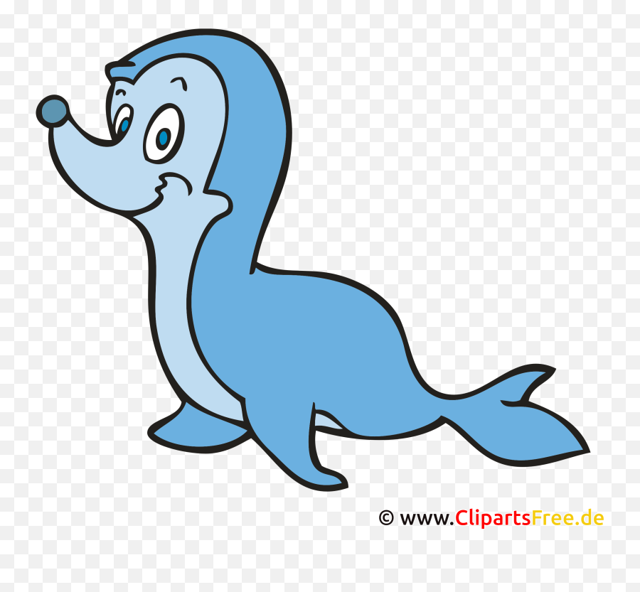 Cartoon Seal Vector Clipart Picture - Clipart Phoque Emoji,Seal Clipart