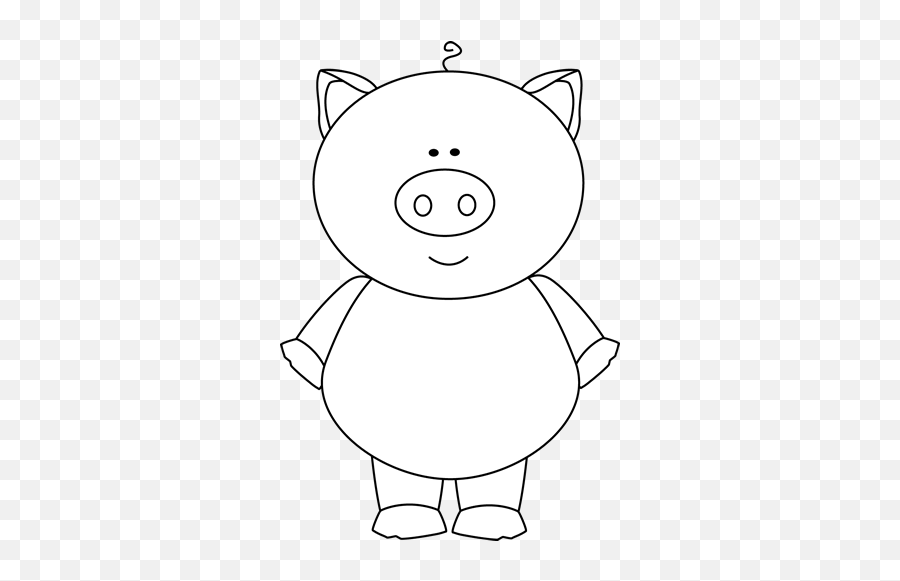 Free Pig Clipart Black And White - My Cute Graphics Pig Black And White Emoji,Pig Clipart Black And White