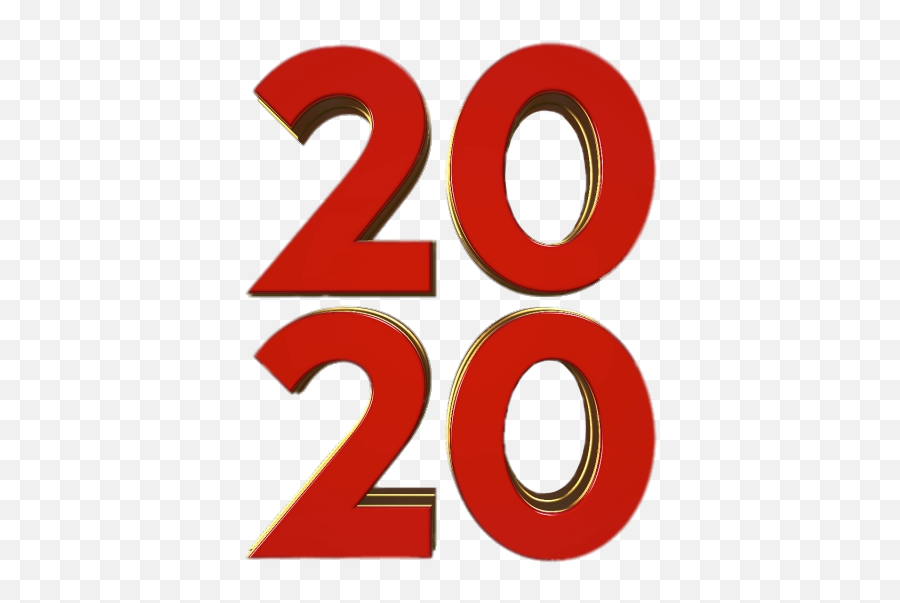 Happy New Year 2020 Two Rows Transparent Png - Stickpng 2020 3d Font Emoji,Happy New Year 2020 Png