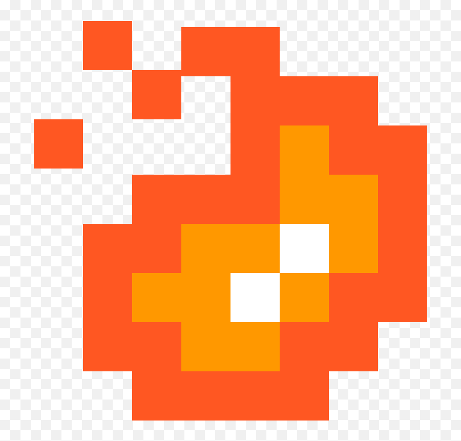 Pixilart - Retro Fireball By Anonymous Fireball Pixel Art Emoji,Fireball Png