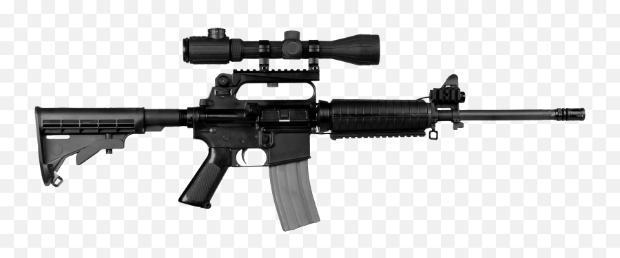Pistol Clipart Transparent Background - M16 Without Handle Emoji,Gun Transparent Background