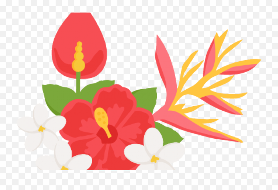 Download Hd Transparent Clip Art Flower - Tropical Clipart Png Emoji,Tropical Clipart