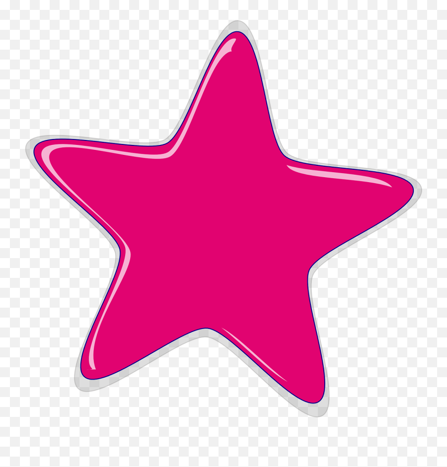 Star Pink Rounded Favorite Png Picpng - Pink Star Clipart Emoji,Estrellas Png