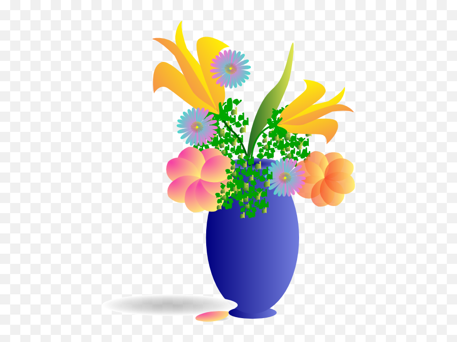 Flowers Bunch - Vase Of Flowers Clipart Png Download Emoji,Flower Clipart Png