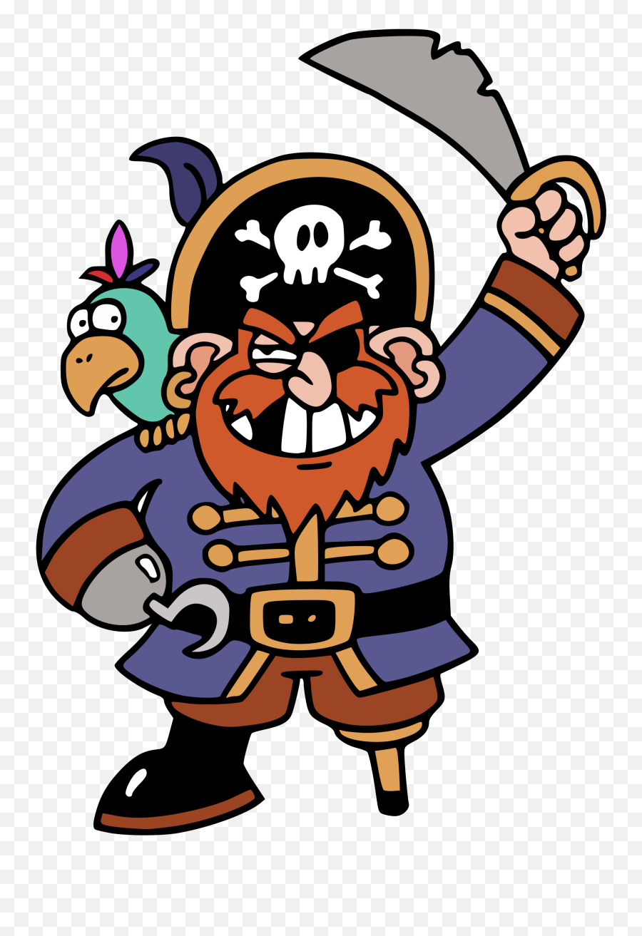Pirate Clipart Pirate Day Pirate - Cartoon Pirate Png Emoji,Pirate Clipart