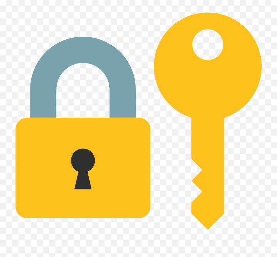 Locked With Key Emoji Clipart - Lock And Key Clipart,Lock And Key Clipart