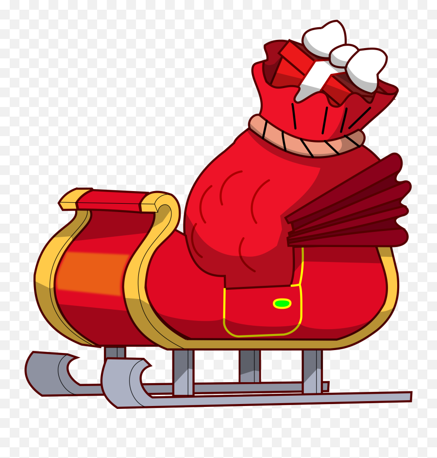 Sleigh Of Santa Claus - Santas Sleigh Cartoon Clipart Full Emoji,Santa Head Clipart
