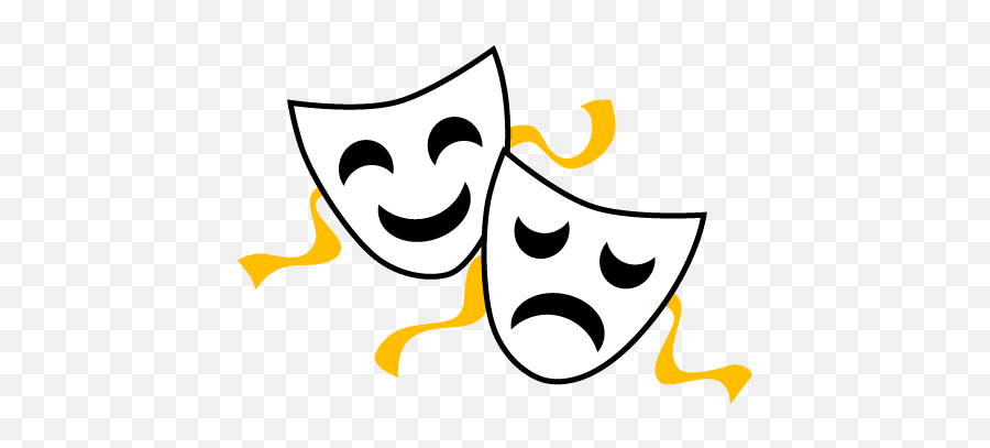 Kindertheater Clipart - Comedy And Tragedy Masks 468x326 Emoji,Theater Mask Clipart