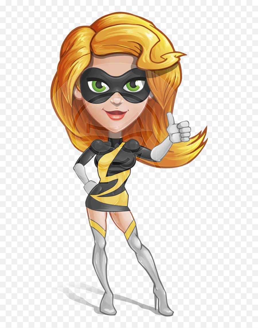 Attractive Superhero Girl Cartoon Vector Character Graphicmama Emoji,Superhero Girl Clipart