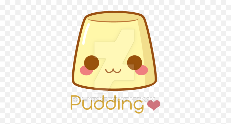Kawaii Pudding By H Neko - Chibi Pudding 400x496 Png Emoji,Pudding Png