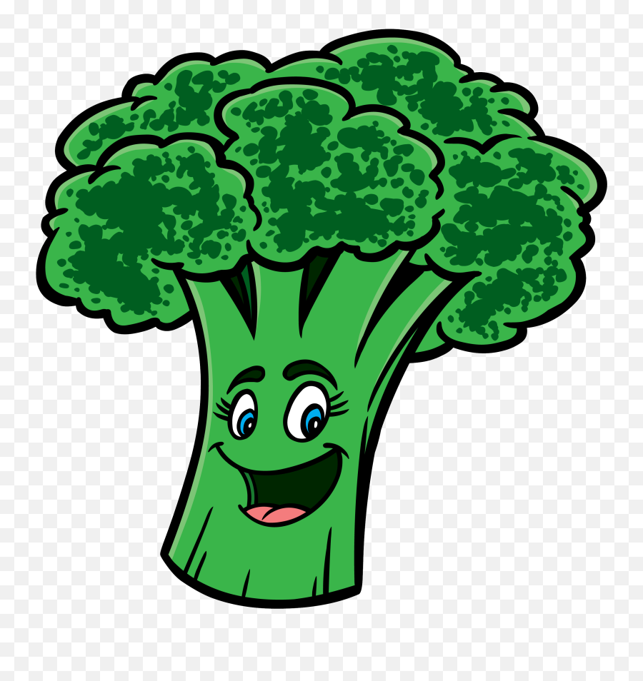 Broccoli Cartoon Clipart - Clip Art Broccoli Png Emoji,Broccoli Clipart