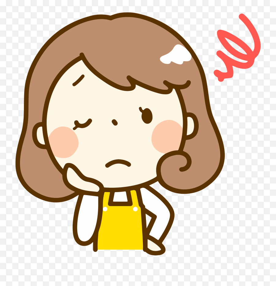 Melissa Woman Is Thinking And Worrying Clipart Free - Worry Clipart Emoji,Thinking Clipart