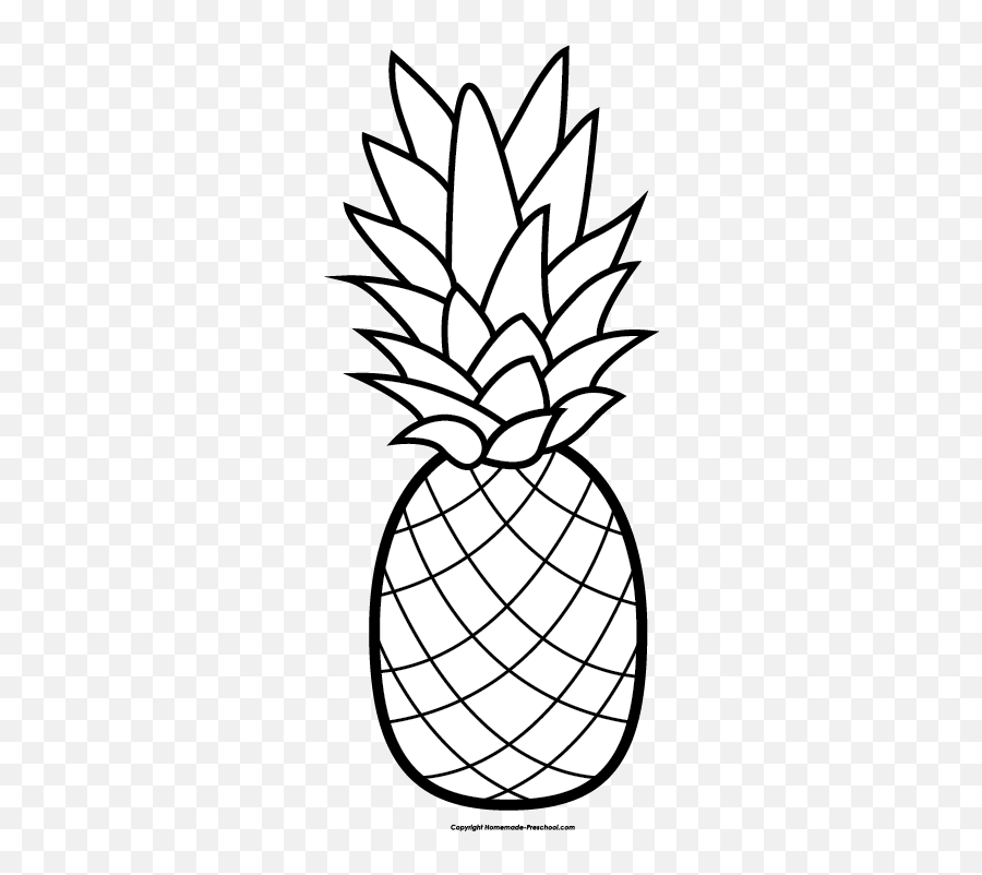 Pineapple Clip Art Free Free Clipart - Pineapple Clipart Black And White Emoji,Pineapple Clipart