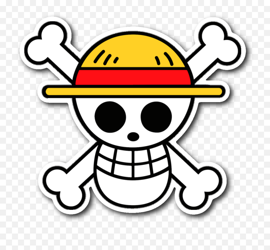 Straw Hat Pirates Luffy Symbol Sticker - Logo One Piece Vector Emoji,One Piece Logo