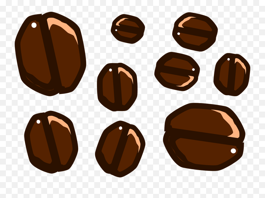 Cartoon Coffee Beans Png Png Image With - Espresso Beans Cartoon Emoji,Beans Clipart