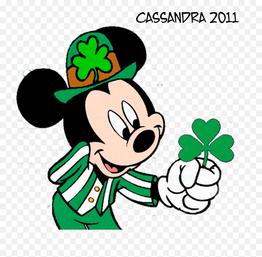 Irish Mickey Mouse Clipart 5 By Justin - Good Morning Happy Happy St Patricks Day Mickey Mouse Emoji,Irish Clipart