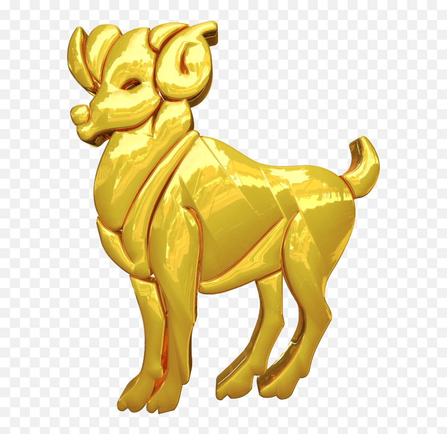 Download Medium Image - Golden Aries Png Image With No Aries Gold Zodiac Png Emoji,Aries Png