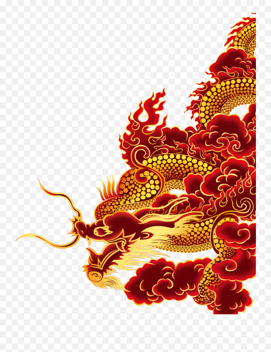 Free Transparent Chinese Dragon Png - Chinese Dragon Pattern Transparent Emoji,Red Dragon Png