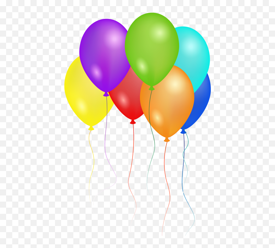 Colorful Balloons Free Transparent Png - Balloon Birthday Decoration Png Emoji,Balloons Transparent Background