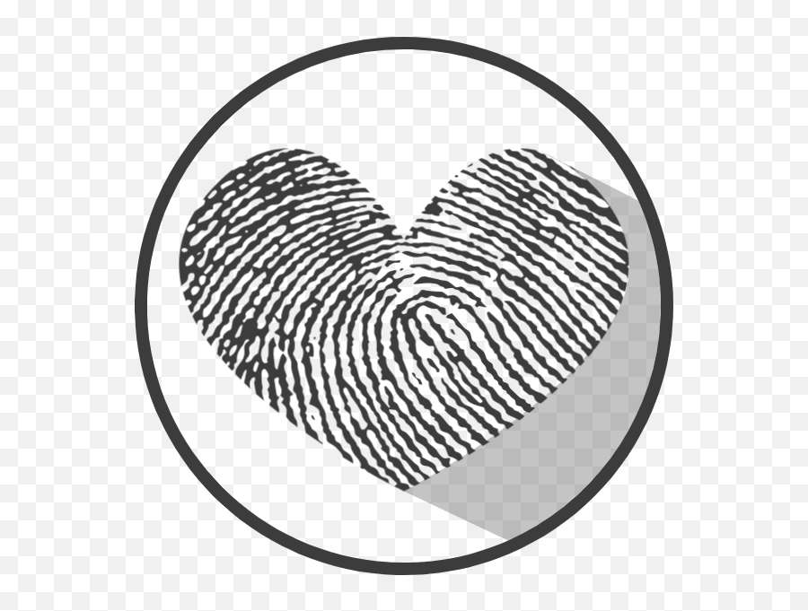 Fingerprints Love Heart Shape Vector - Language Emoji,Fingerprint Clipart