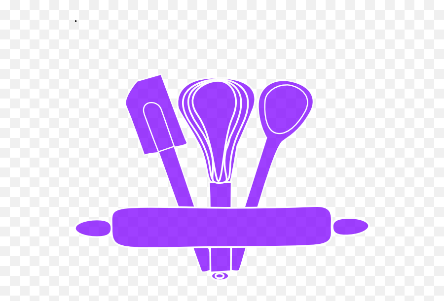 Purple Kitchen Utensils Clip Art At Clkercom - Vector Clip Logo Rolling Pin Png Emoji,Mixer Clipart