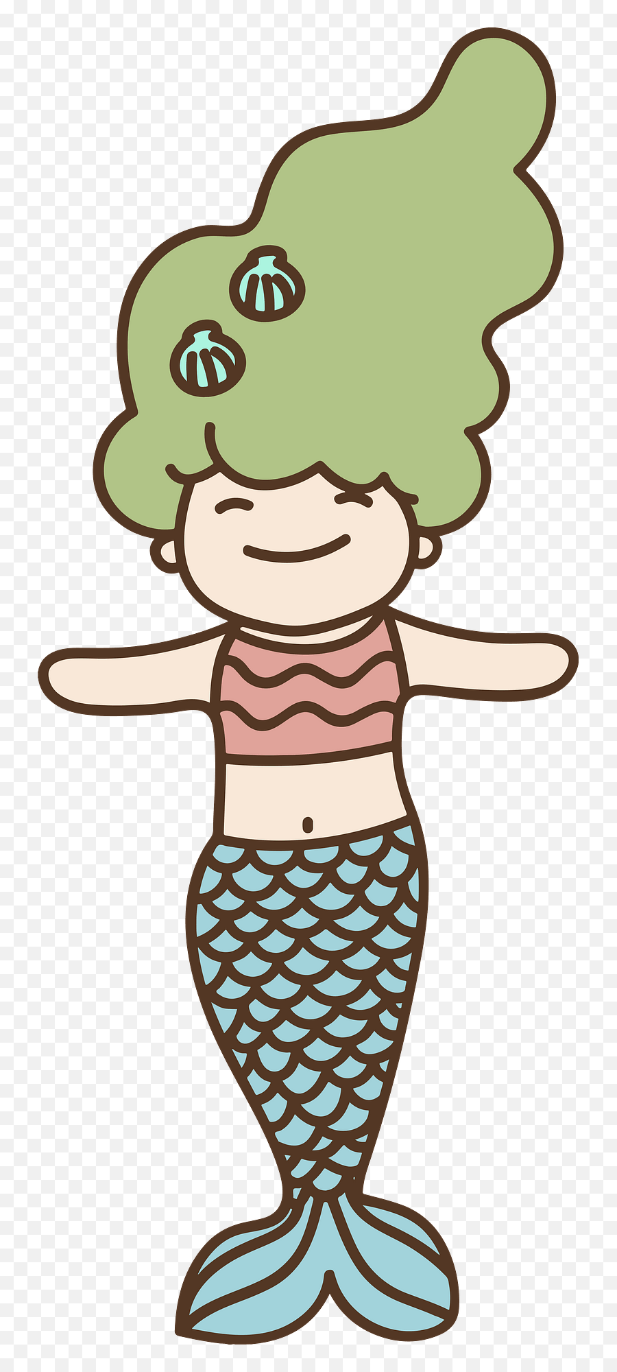 Mermaid Clipart Free Download Transparent Png Creazilla - Mermaid Emoji,Mermaid Tail Clipart
