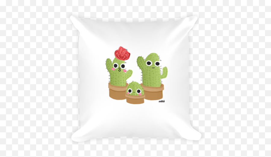 Nopalitos Family Pillow Emoji,Cute Cactus Png