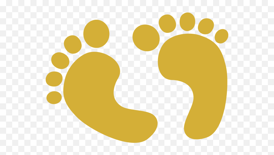 Gold Baby Feet Clip Art At Clkercom - Vector Clip Art Emoji,Feet Transparent
