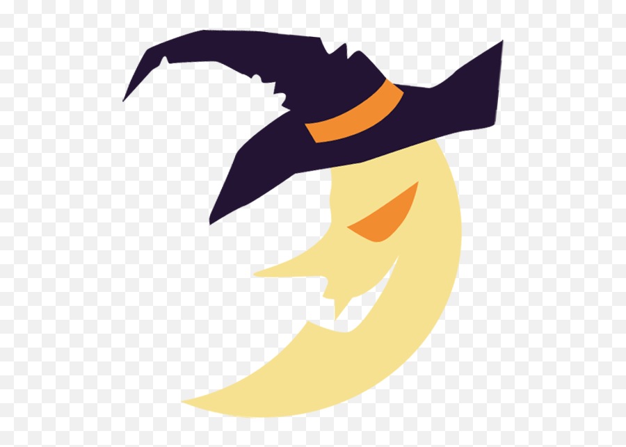 Haunted Moon Clipart Png Image With No - Meia Lua Halloween Png Emoji,Full Moon Clipart
