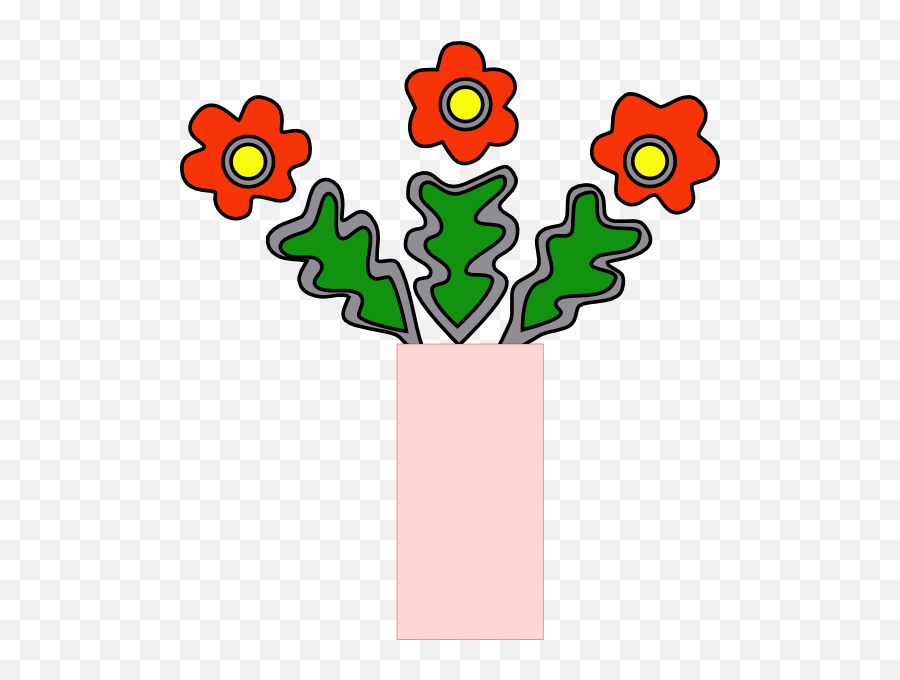 Flowers In Vase Clip Art At Clker - Clip Art Emoji,Vase Clipart