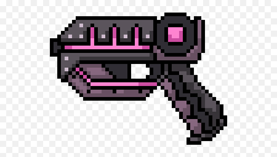 Lazer Gun Or - Pixel Art Gun Emoji,Gun Transparent Background