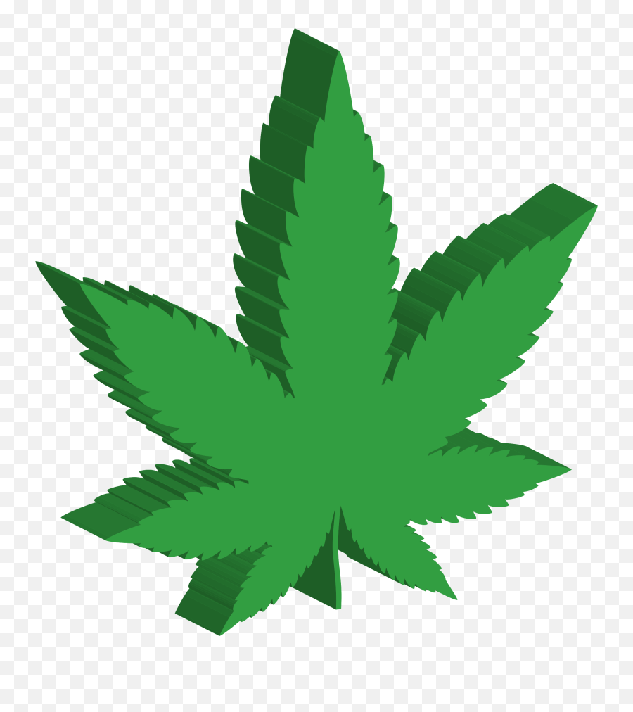 Marijuana Leaf Silhouette 3d - 3d Weed Leaf Png Emoji,Marijuana Clipart