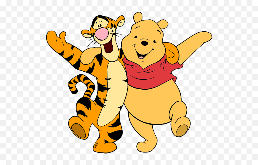 Winnie The Pooh And Tigger Clip Art - Tigger And Pooh Emoji,Hugging Clipart