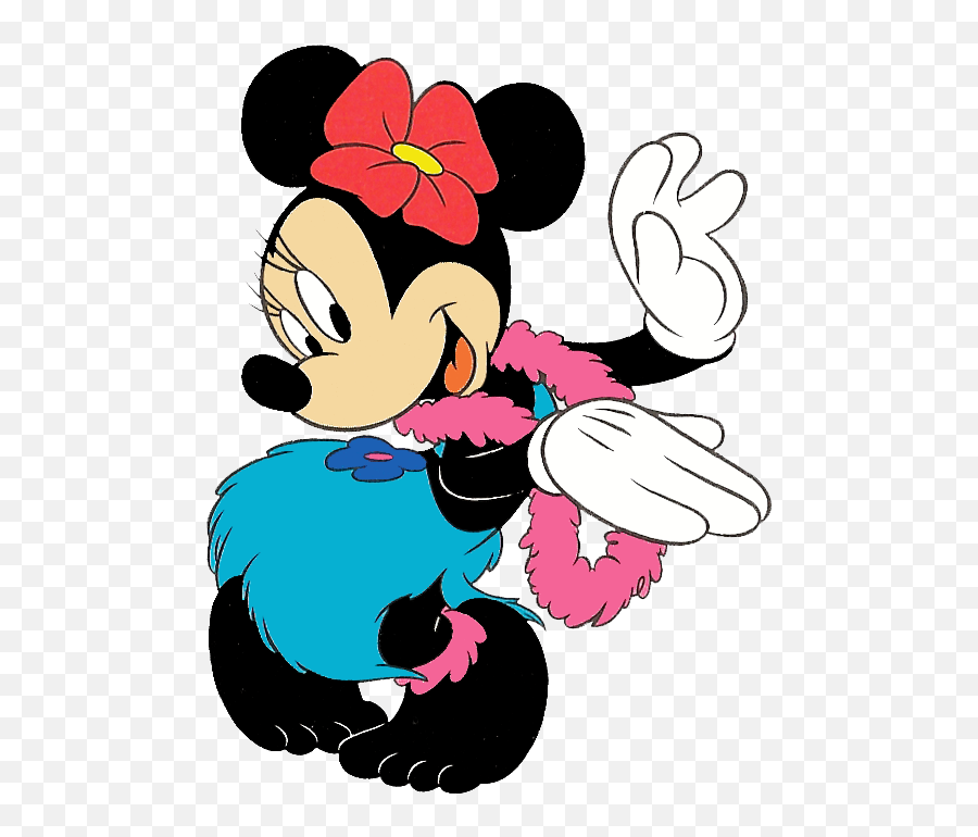 Clipart Beach Minnie Mouse Clipart - Hula Minnie Mouse Clipart Emoji,Minnie Mouse Clipart