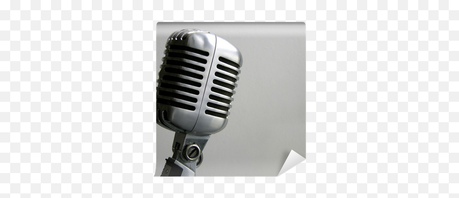 Vintage Microphone Wall Mural Pixers - Green Microphone Aesthetic Emoji,Vintage Microphone Png
