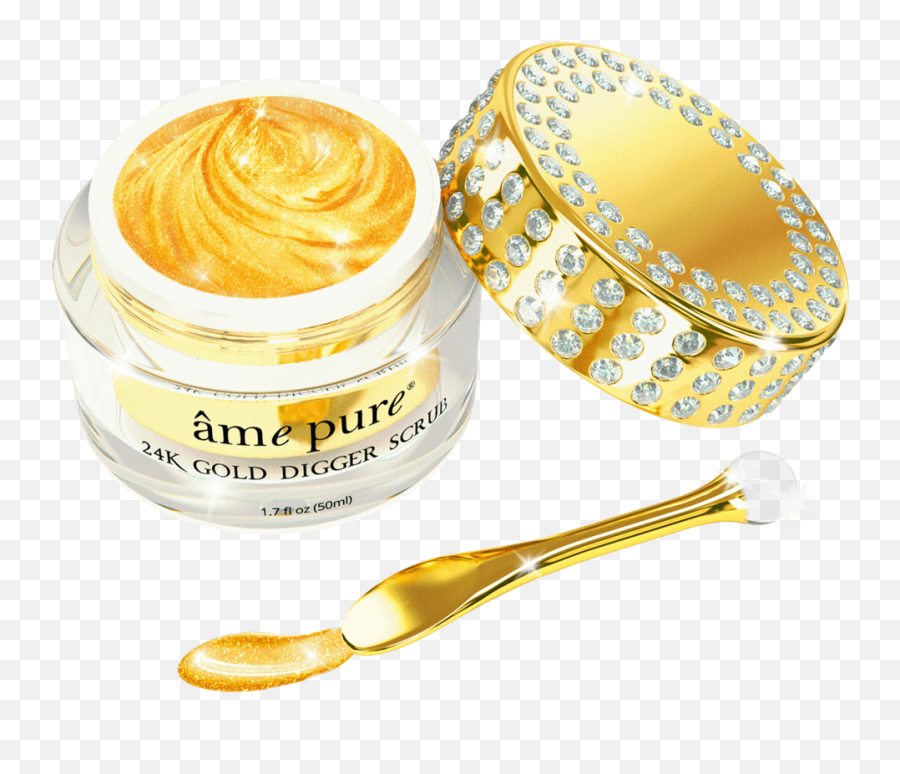 24k Gold Digger Scrub - Âme Pure Emoji,Gold Flakes Png