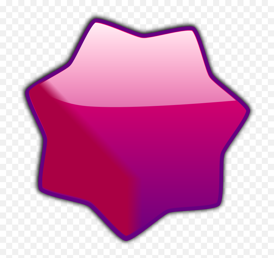 Stars Vector - Big Rounded Star Clipart Violet Png Download Emoji,Violet Clipart