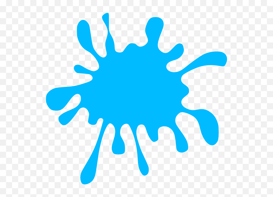 Blue Ink Splash Clip Art At Clkercom - Vector Clip Art Paint Splat Clipart Emoji,Ink Splash Png