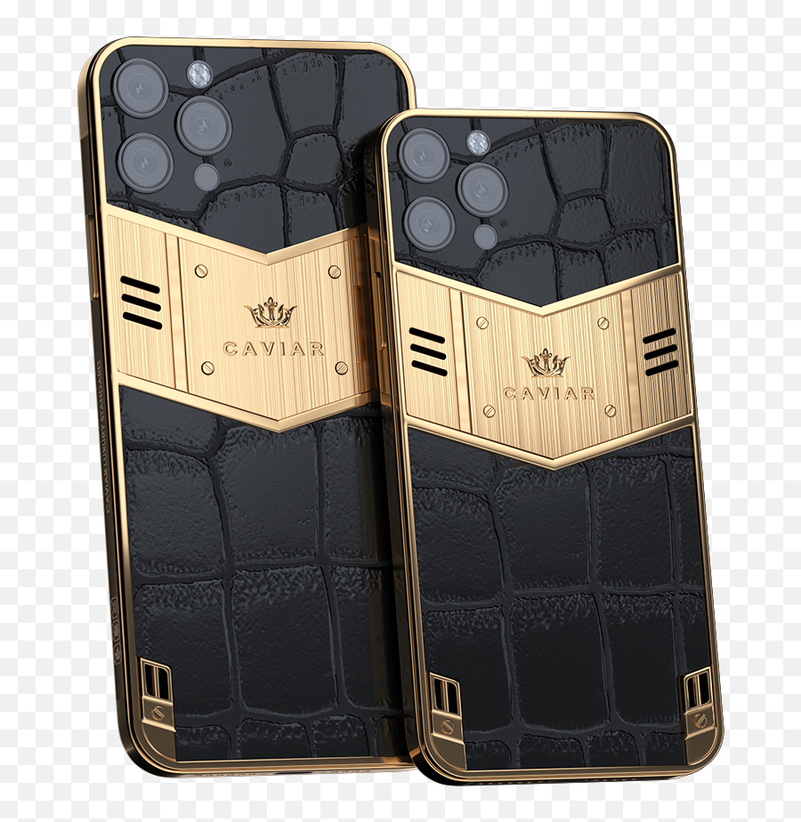 Caviar Iphone 12 Pro Victory Alligator Gold Lines - Caviar Iphone 13 Emoji,Gold Lines Png