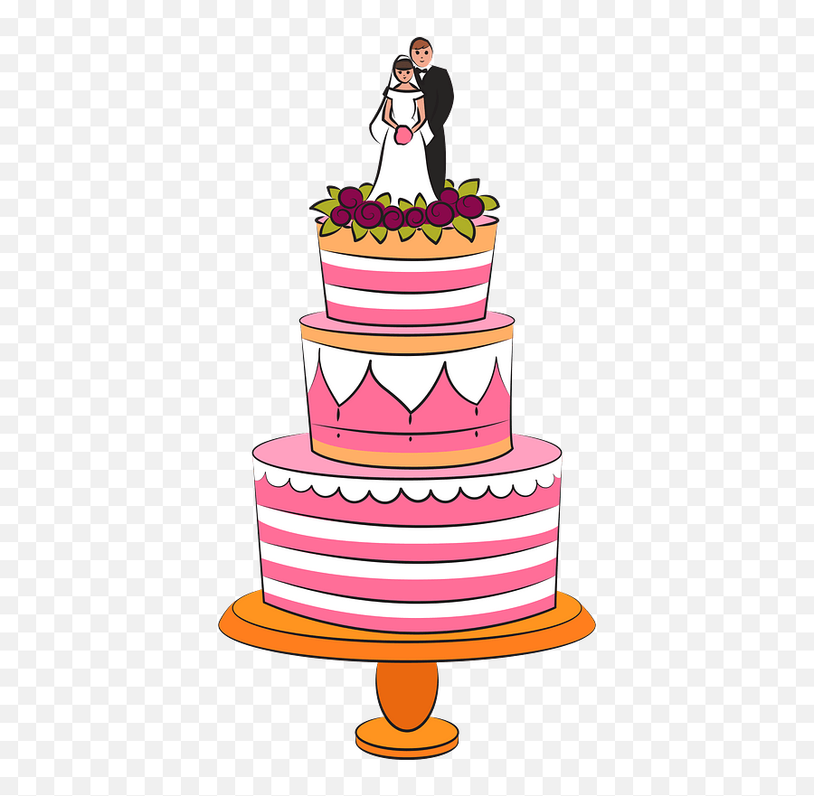 Wedding Cake Clipart - Wedding Cake Clipart Emoji,Cake Clipart