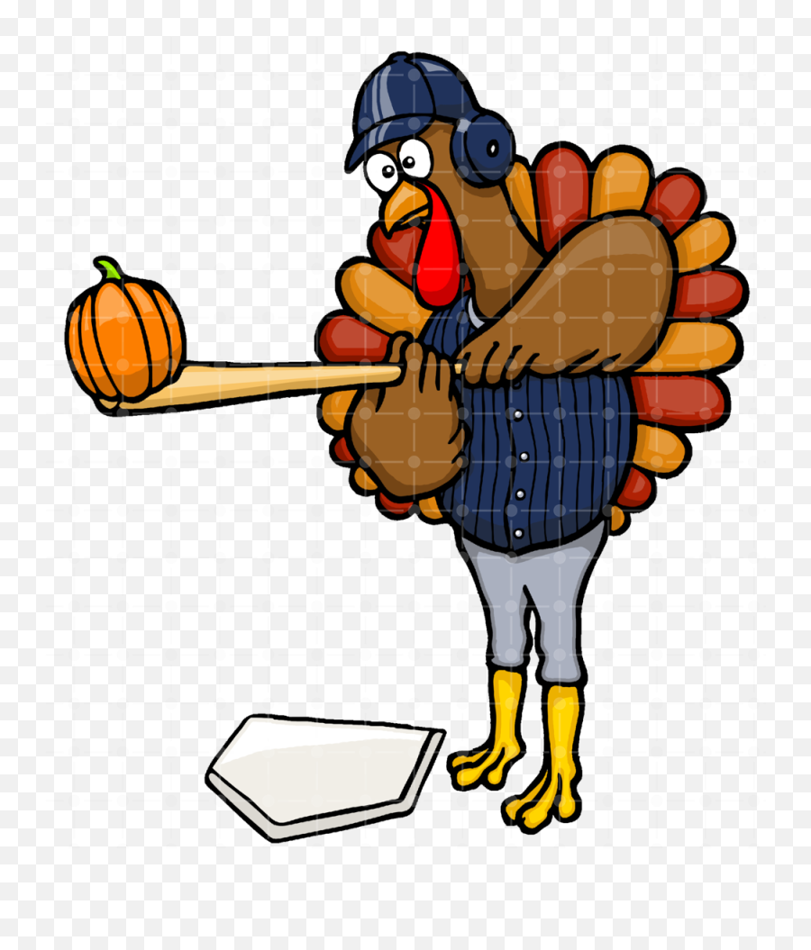 A Baseball Player Turkey Emoji,Softball Bat Clipart