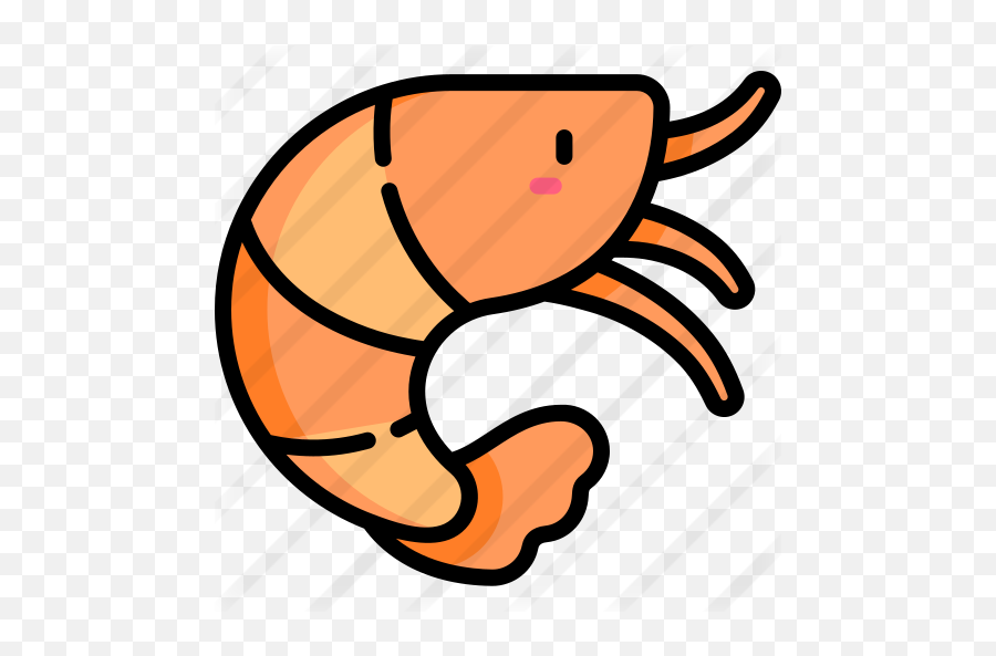 Shrimp Vector Icon Design Cute Clipart Vector Free - Kawaii Shrimp Emoji,Shrimp Clipart