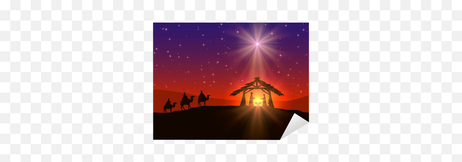 Christian Christmas Background With Star Sticker U2022 Pixers Emoji,Religious Christmas Clipart Border