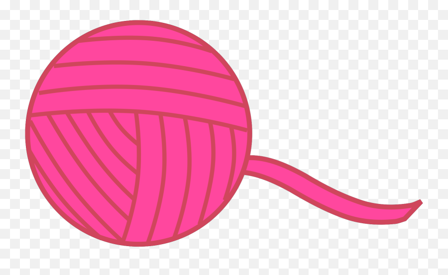 Pink Ball Of Yarn - Yarn Ball Cartoon Png Emoji,Yarn Clipart